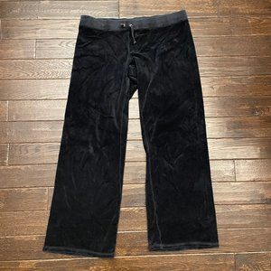 VINTAGE Juicy Couture CLASSIC Black Terrycloth Track Pant – Y2K Style - RARE